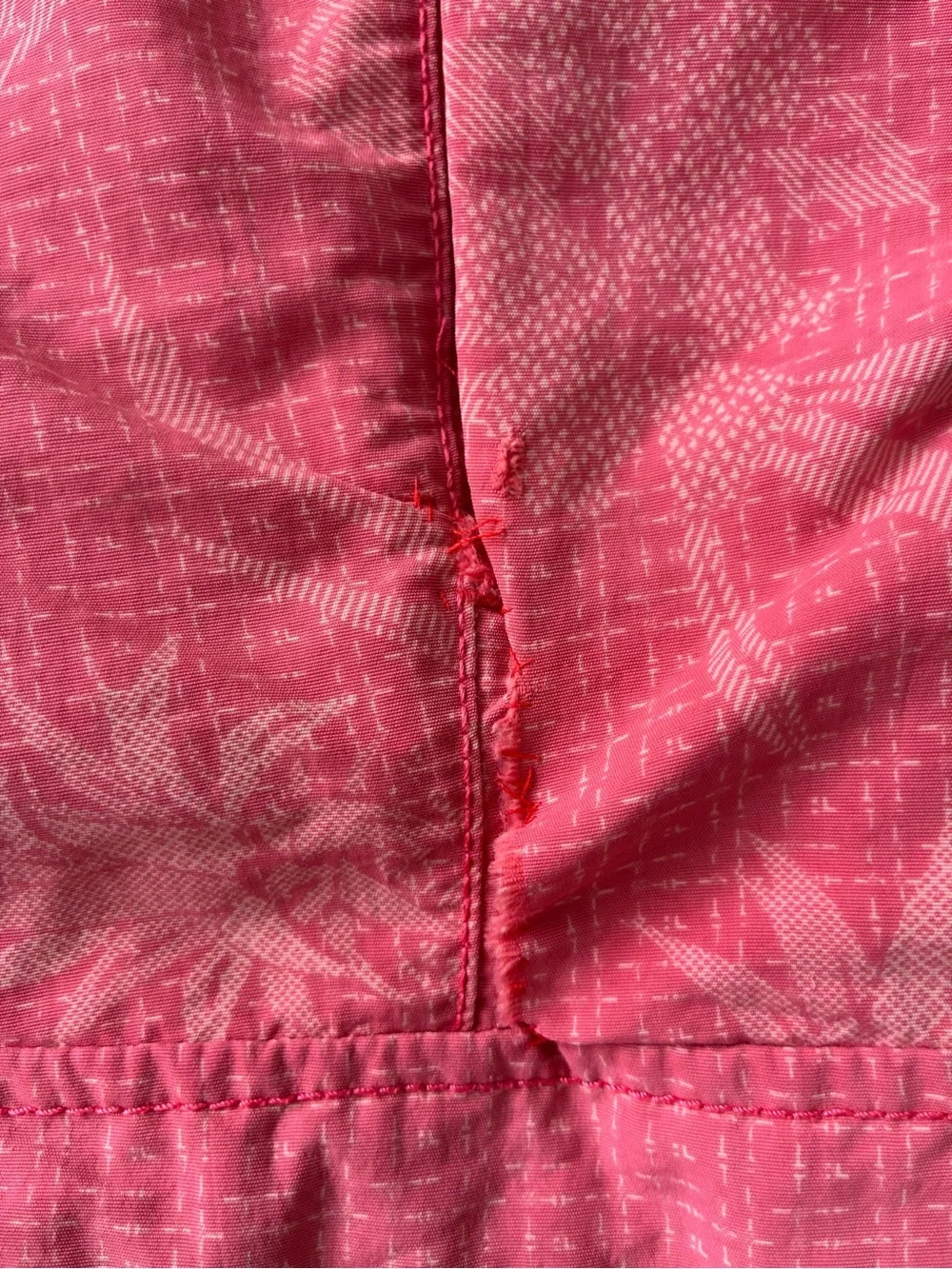 Tommy Bahama Coral Tropical-Print Swim Trunks with White Drawstring